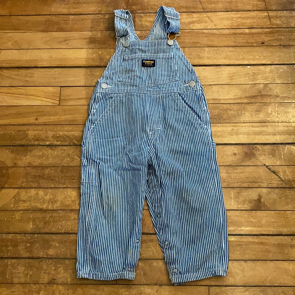 Striped Toddler Overalls